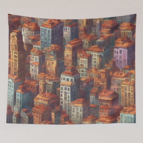 Artikelvorschau, Urban Jungle: Surreal Cityscape Art Print entworfen und verkauft von The-Library.