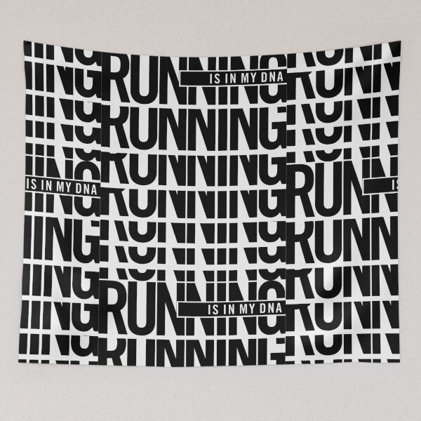 Item preview, "Running is in My DNA: Embracing the Runner Girl Within - Fitness Typography for Women in Fitness Teams" designed and sold by artworkathome.