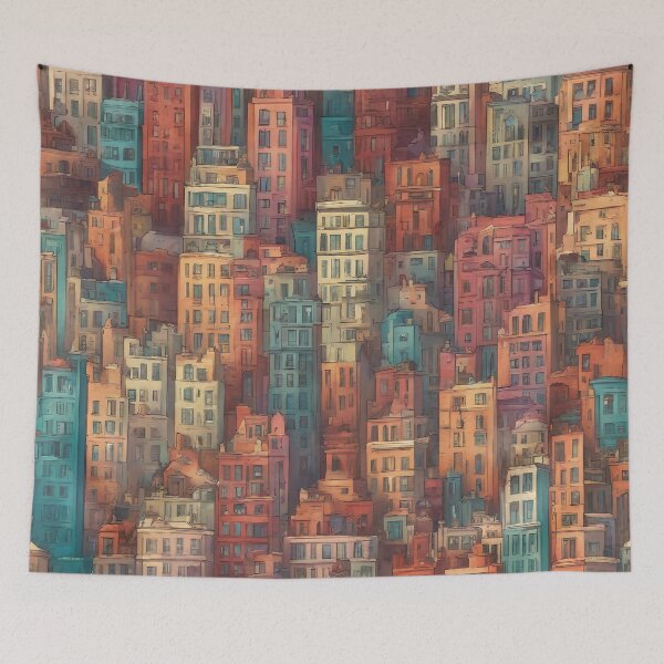 Artikelvorschau, Urban Jungle: Surreal Cityscape Art Print entworfen und verkauft von The-Library.