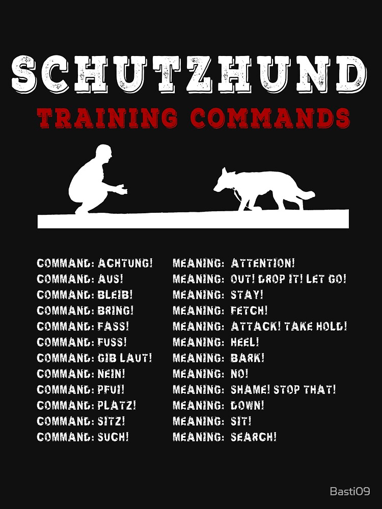 schutzhund-dog-training-commands-in-german-t-shirt-by-basti09