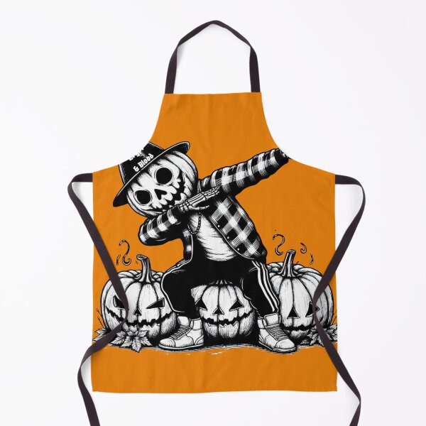 Item preview, Retro Pumpkin Patch Dab Ink Drawing of Dancing Fall Pumpkin Head designed and sold by Wolvescreate.