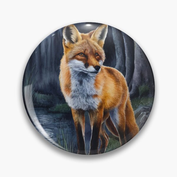 Artikelvorschau, Fuchsporträt. Nachtfuchs, Mondfuchs, Fantasiefuchs, wunderlicher Fuchs entworfen und verkauft von FoxVibes.