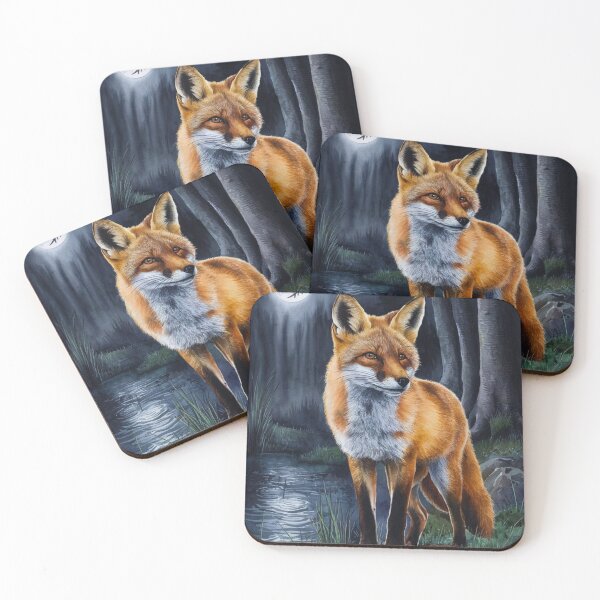 Artikelvorschau, Fuchsporträt. Nachtfuchs, Mondfuchs, Fantasiefuchs, wunderlicher Fuchs entworfen und verkauft von FoxVibes.