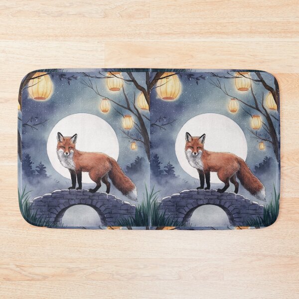 Item preview, Fox Portrait. night fox, moon fox, fantasy fox, whimsical fox designed and sold by FoxVibes.
