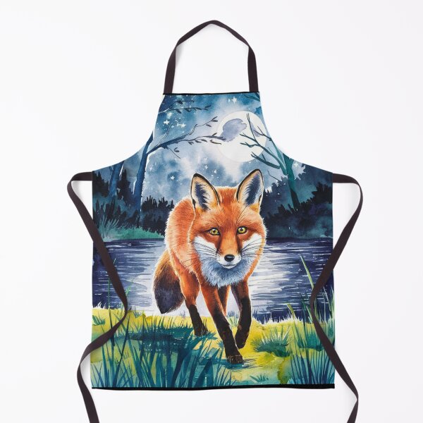 Artikelvorschau, Fuchsporträt. Nachtfuchs, Mondfuchs, Fantasiefuchs, wunderlicher Fuchs entworfen und verkauft von FoxVibes.