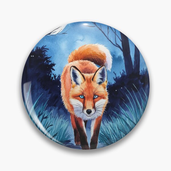 Item preview, Fox Portrait. night fox, moon fox, fantasy fox, whimsical fox designed and sold by FoxVibes.
