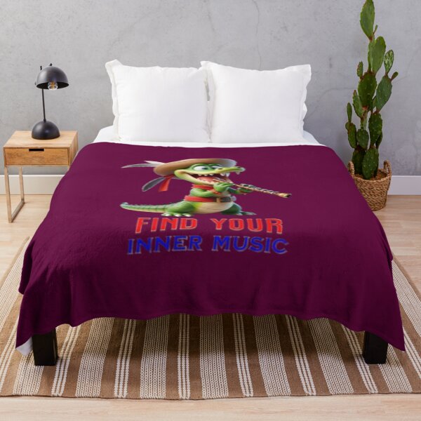 Item preview, Find your inner music. Crocodile playing the flute designed and sold by I-love-music.