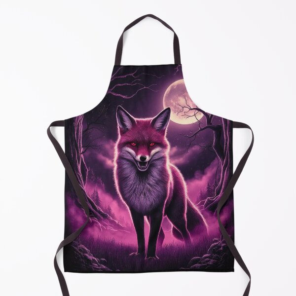 Item preview, Fox Portrait. night fox, moon fox, fantasy fox, whimsical fox, spooky fox, halloween fox designed and sold by FoxVibes.