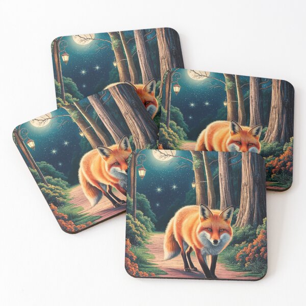 Artikelvorschau, Fuchsporträt. Nachtfuchs, Mondfuchs, Fantasiefuchs, wunderlicher Fuchs entworfen und verkauft von FoxVibes.