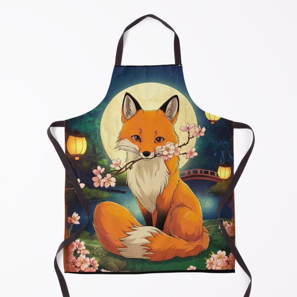 Item preview, Fox Portrait. night fox, moon fox, fantasy fox, whimsical fox designed and sold by FoxVibes.
