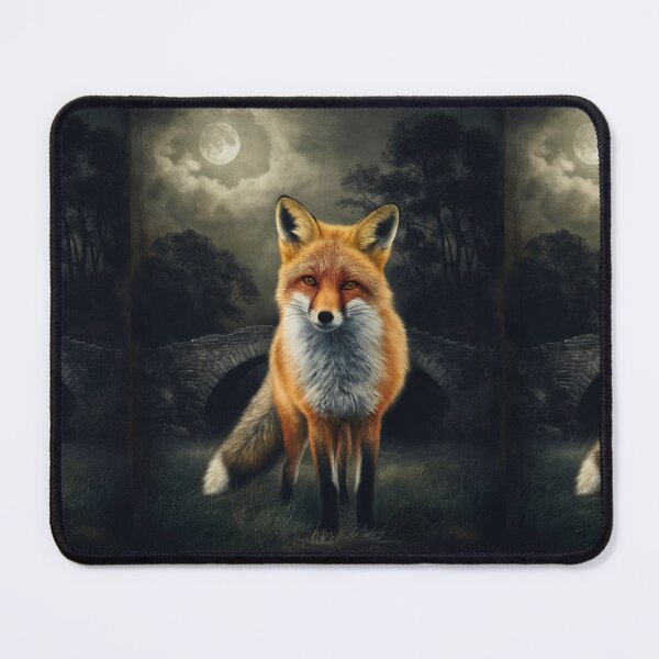 Item preview, Fox Portrait. night fox, moon fox, fantasy fox, whimsical fox designed and sold by FoxVibes.