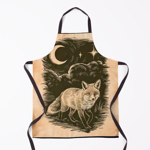 Item preview, Fox Portrait. night fox, moon fox, fantasy fox, whimsical fox designed and sold by FoxVibes.