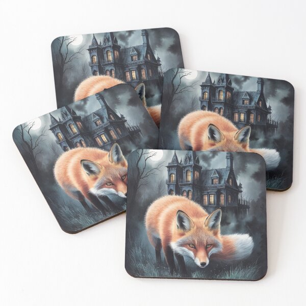 Artikelvorschau, Fuchsporträt. Nachtfuchs, Mondfuchs, Fantasiefuchs, wunderlicher Fuchs entworfen und verkauft von FoxVibes.
