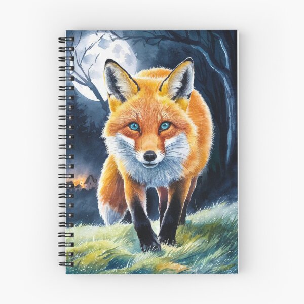 Item preview, Fox Portrait. night fox, moon fox, fantasy fox, whimsical fox designed and sold by FoxVibes.