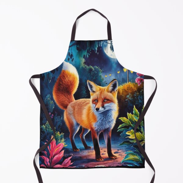 Item preview, Fox Portrait. night fox, moon fox, fantasy fox, whimsical fox designed and sold by FoxVibes.