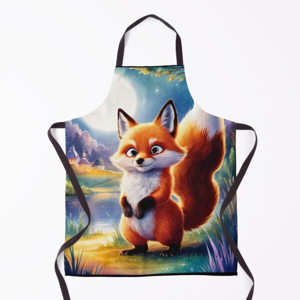 Item preview, Fox Portrait. night fox, moon fox, fantasy fox, whimsical fox, fox character designed and sold by FoxVibes.