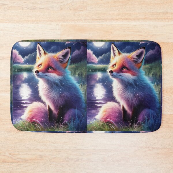 Item preview, Fox Portrait. night fox, moon fox, fantasy fox, whimsical fox designed and sold by FoxVibes.