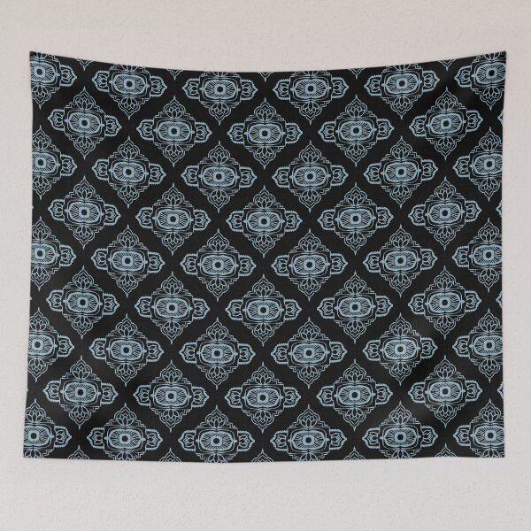 Aperçu de l'œuvre Ajna Padma Pattern - Coal + Sky créée et vendue par Irene Estelle.