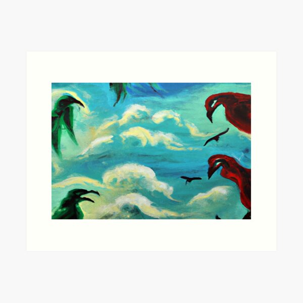 Item preview, Surreal Red & Green Ravens #2 designed and sold by SovereignGod.
