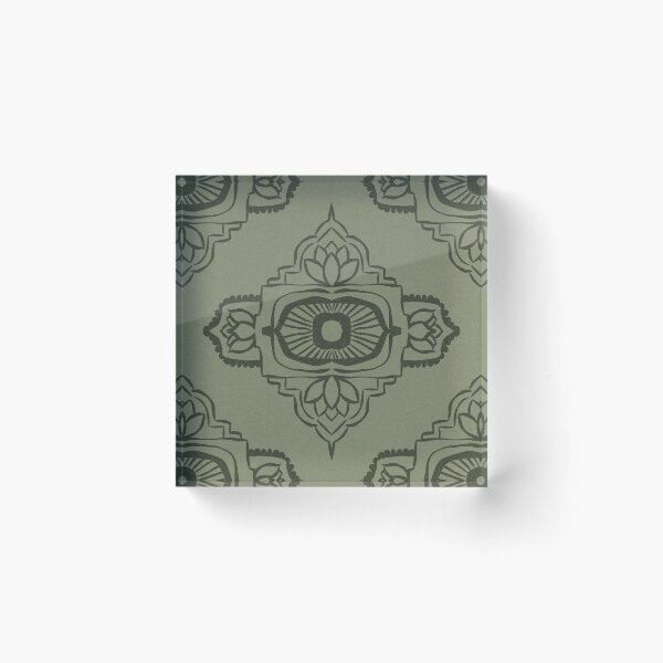 Item preview, Ajna Padma Pattern - Sage + Pine designed and sold by Irene Estelle.