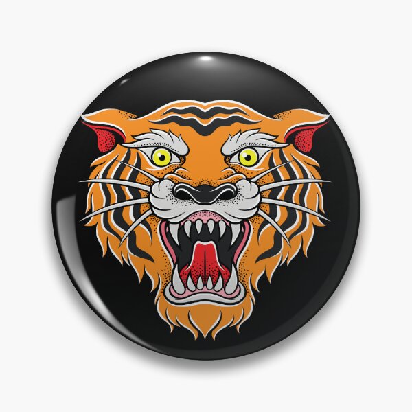 Item preview, Old School Fierce Tiger Growling Graphic designed and sold by socialarmour.