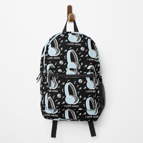 Item preview, Phrase I Love Music cartoonish by Apolo Oscar for products in black designed and sold by DarielaGrafik.