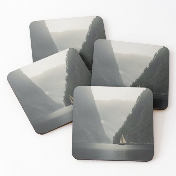 Item preview, Fjord Escape: Sailboat Amidst Mountains designed and sold by Daniel Wampler.