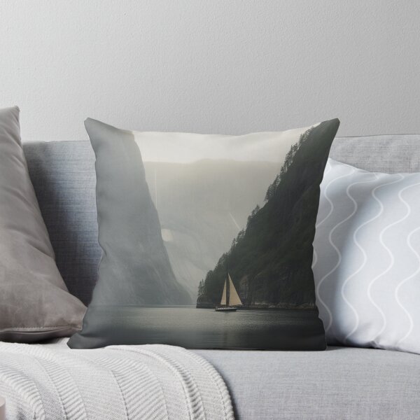 Item preview, Fjord Escape: Sailboat Amidst Mountains designed and sold by Daniel Wampler.