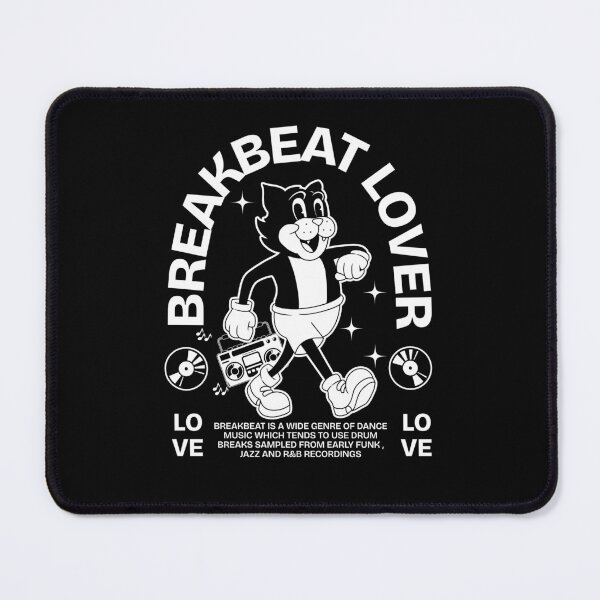 Item preview, BREAKBEAT  - Lover Cat Mascot (white)  designed and sold by Discothreadz.