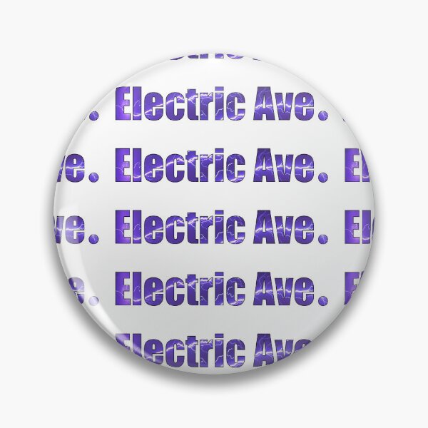 Item preview, Electric Avenue Street Name with outline purple lightning storm background designed and sold by TheMugDirectory.