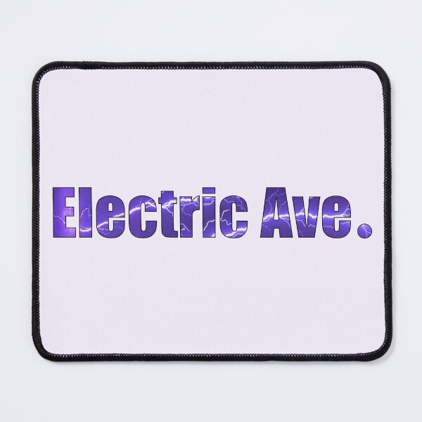 Item preview, Electric Avenue Street Name with outline purple lightning storm background designed and sold by TheMugDirectory.