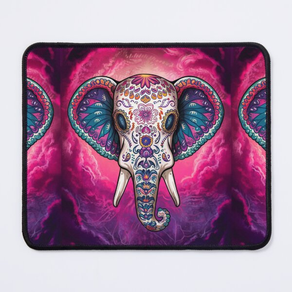 Item preview, Elephant Portrait. sugar skull day, day of the dead, calavera, mexican skull, colorful skull, candy skull designed and sold by ElephantVibes.