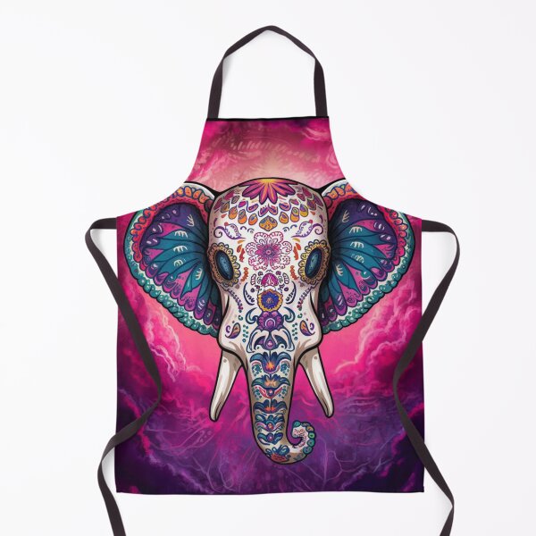 Item preview, Elephant Portrait. sugar skull day, day of the dead, calavera, mexican skull, colorful skull, candy skull designed and sold by ElephantVibes.