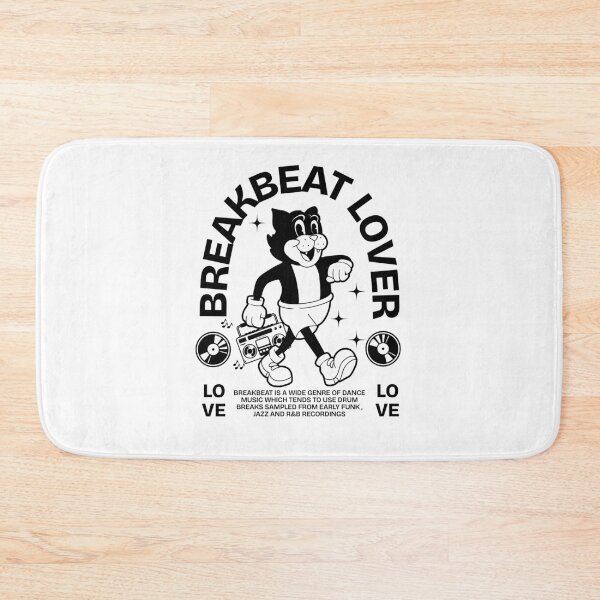 Item preview, BREAKBEAT  - Lover Cat Mascot (black)  designed and sold by Discothreadz.