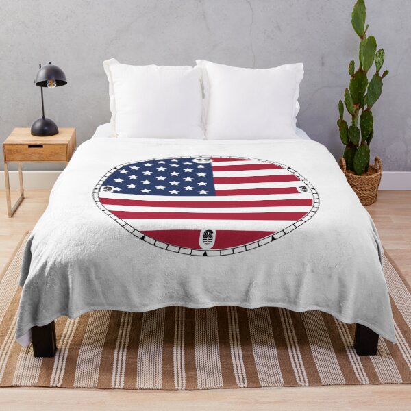 Item preview, United States of America flag wall clock designed and sold by Numbers-Art.