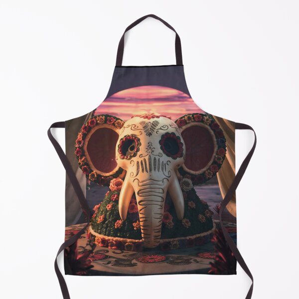 Item preview, Elephant Portrait. sugar skull day, day of the dead, calavera, mexican skull, colorful skull, candy skull designed and sold by ElephantVibes.