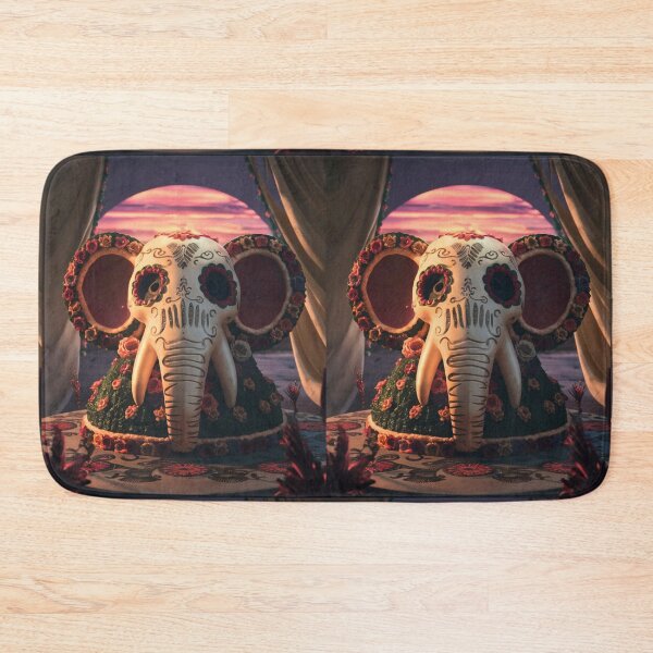 Item preview, Elephant Portrait. sugar skull day, day of the dead, calavera, mexican skull, colorful skull, candy skull designed and sold by ElephantVibes.