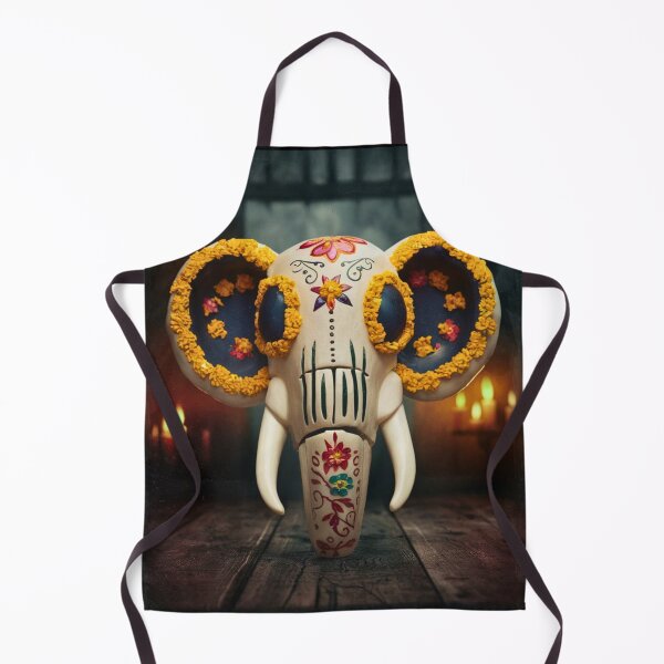 Item preview, Elephant Portrait. sugar skull day, day of the dead, calavera, mexican skull, colorful skull, candy skull designed and sold by ElephantVibes.