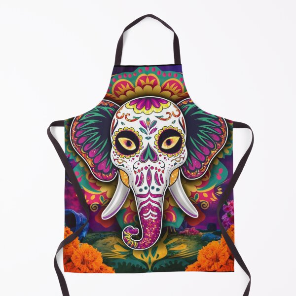 Item preview, Elephant Portrait. sugar skull day, day of the dead, calavera, mexican skull, colorful skull, candy skull designed and sold by ElephantVibes.