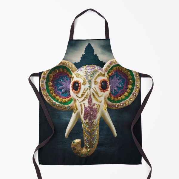 Item preview, Elephant Portrait. sugar skull day, day of the dead, calavera, mexican skull, colorful skull, candy skull designed and sold by ElephantVibes.