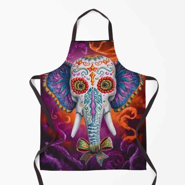 Item preview, Elephant Portrait. sugar skull day, day of the dead, calavera, mexican skull, colorful skull, candy skull designed and sold by ElephantVibes.