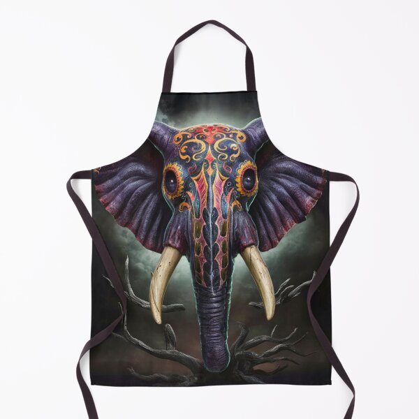 Item preview, Elephant Portrait. sugar skull day, day of the dead, calavera, mexican skull, colorful skull, candy skull designed and sold by ElephantVibes.