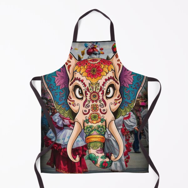 Item preview, Elephant Portrait. sugar skull day, day of the dead, calavera, mexican skull, colorful skull, candy skull designed and sold by ElephantVibes.