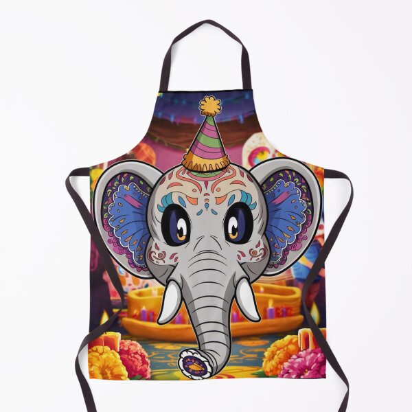 Item preview, Elephant Portrait. sugar skull day, day of the dead, calavera, mexican skull, colorful skull, candy skull designed and sold by ElephantVibes.