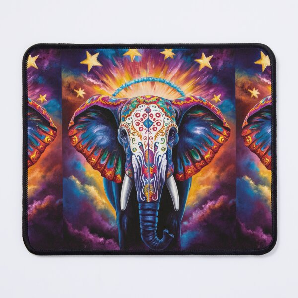 Item preview, Elephant Portrait. sugar skull day, day of the dead, calavera, mexican skull, colorful skull, candy skull designed and sold by ElephantVibes.