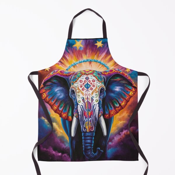 Item preview, Elephant Portrait. sugar skull day, day of the dead, calavera, mexican skull, colorful skull, candy skull designed and sold by ElephantVibes.