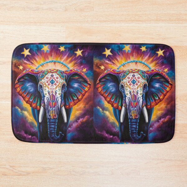 Item preview, Elephant Portrait. sugar skull day, day of the dead, calavera, mexican skull, colorful skull, candy skull designed and sold by ElephantVibes.