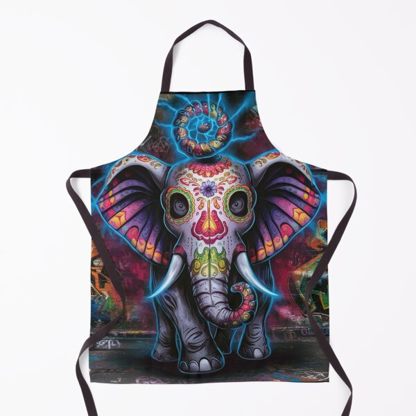Item preview, Elephant Portrait. sugar skull day, day of the dead, calavera, mexican skull, colorful skull, candy skull designed and sold by ElephantVibes.
