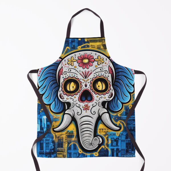 Item preview, Elephant Portrait. sugar skull day, day of the dead, calavera, mexican skull, colorful skull, candy skull designed and sold by ElephantVibes.