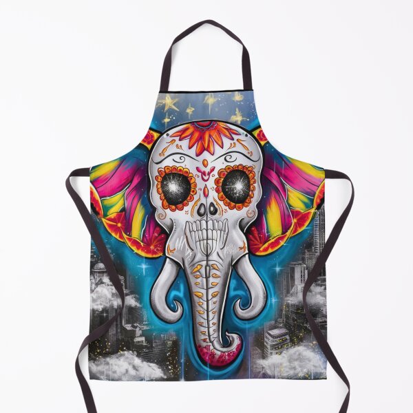 Item preview, Elephant Portrait. sugar skull day, day of the dead, calavera, mexican skull, colorful skull, candy skull designed and sold by ElephantVibes.